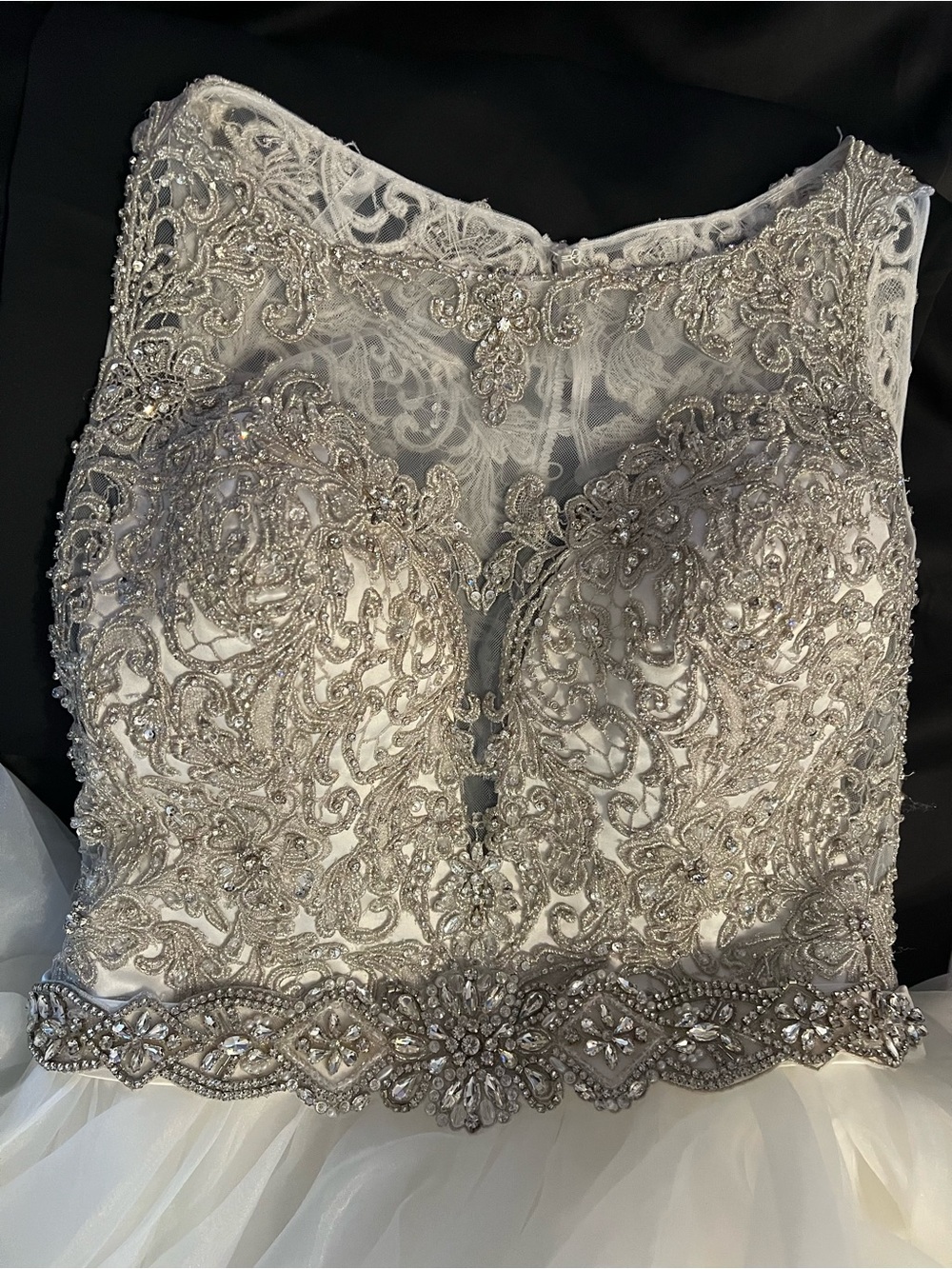 Vintage inspired 3 tier ballgown wedding dress